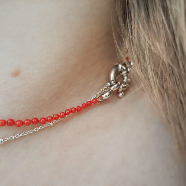 La Mer Coral Necklace in Sterling Zilver