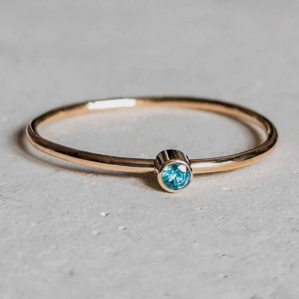 Geboortesteenring Maart Aquamarijn - Birthstone maart Aquamarijn