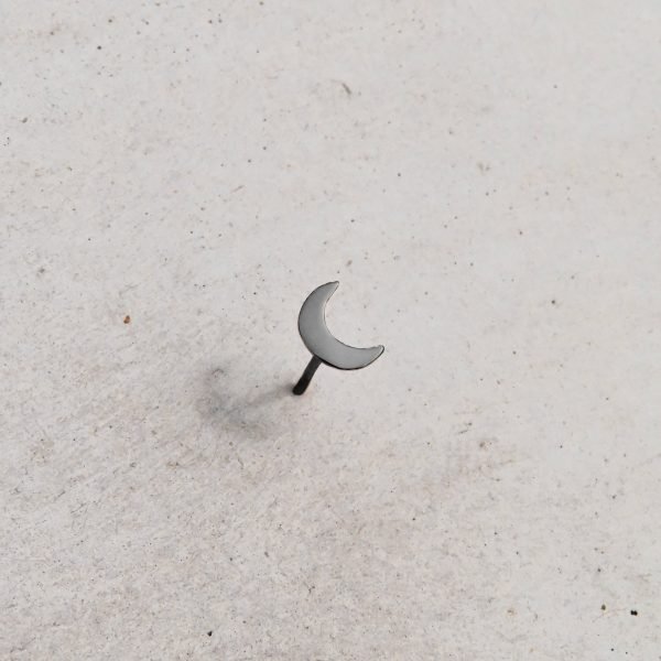 Galaxy Moonlight Stud in Oxidized Sterling Silver