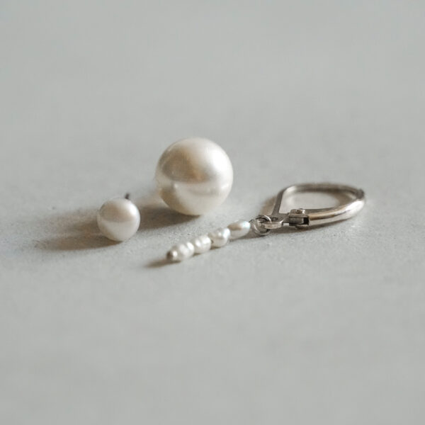 La Mer Stud, La Mer Bold Stud and La Mer Earring in sterling silver