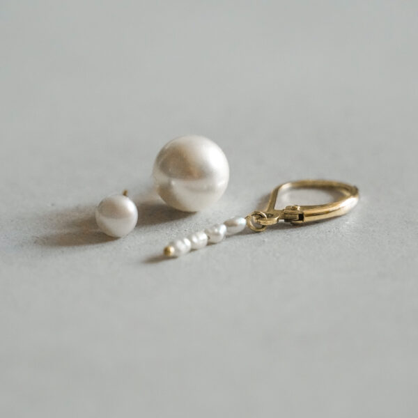 La Mer Stud, La Mer Bold Stud and La Mer Earring in 14 ct. yellow gold